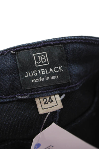 Just Black Denim Womens Ankle Skinny Dark Blue Jeans Size 24