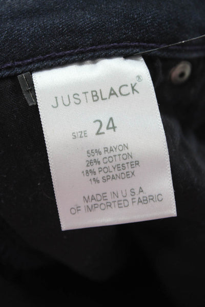 Just Black Denim Womens Ankle Skinny Dark Blue Jeans Size 24