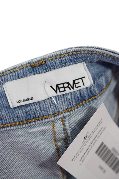 Vervet Women Ankle Cropped Skinny Jeans Light Blue Size 24