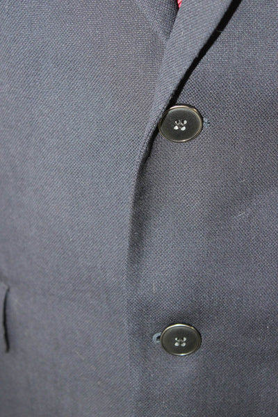 Hart Schaffner Marx Mens 2 Piece Suit Jacket Dark Blue Wool Size 44