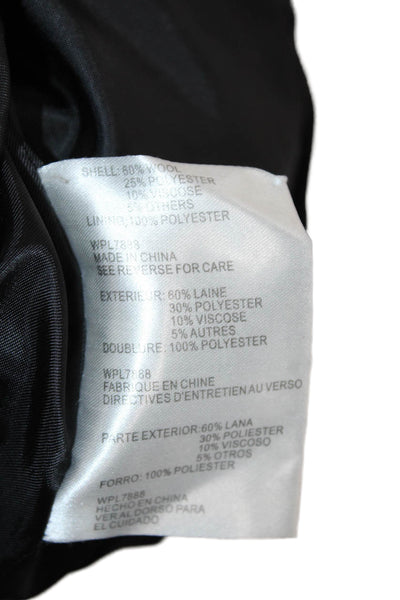 Michael Michael Kors Women Black Wool Blend Toggle Coat Size 4
