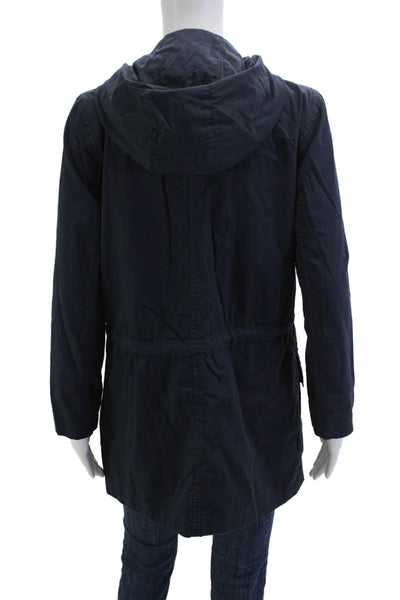 Michael Michael Kors Womens Dark Blue Anorak Parka Cotton Blend Size XS