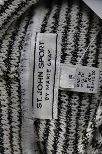 St. John Sport By Marie Gray Women Striped Gray Full Zip Hoodie Size S