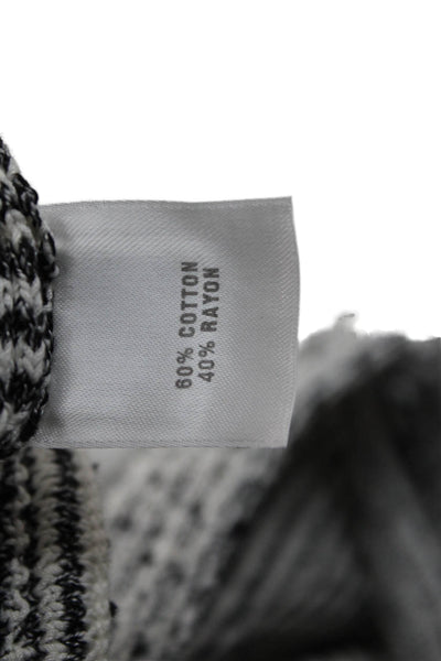 St. John Sport By Marie Gray Women Striped Gray Full Zip Hoodie Size S