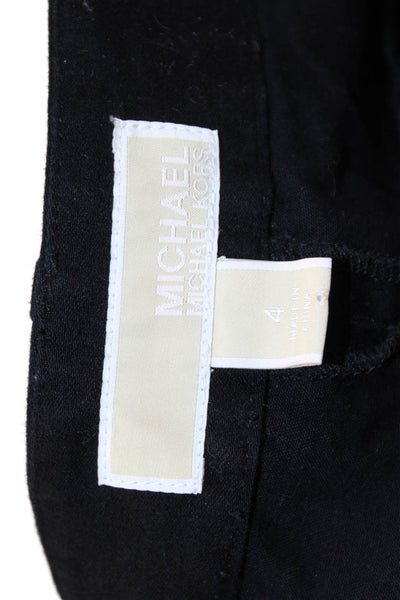 Michael Michael Kors Womens Cropped Ankle Pants Black Size 4