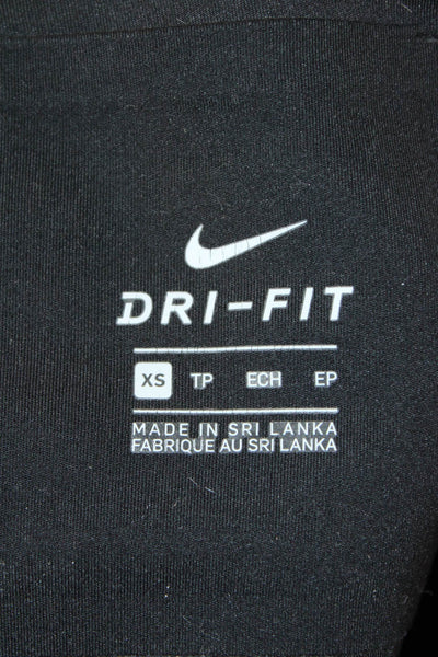 Nike Womens Black Ankle Leggings Sports 76% Polyester 24% Spandex Size XS