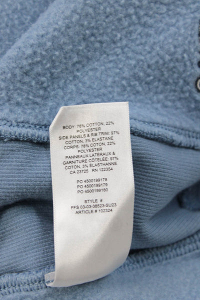 TNA Women Full-Zip Hoodie Light Blue Drawstring Long Sleeve Cotton Size XS