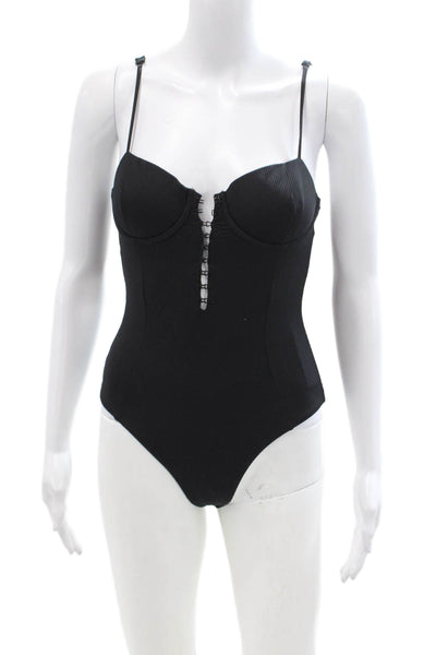 ONIA Womens One-Piece Swimsuit Black Nylon Blend Size S