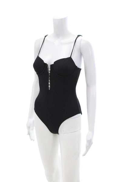 ONIA Womens One-Piece Swimsuit Black Nylon Blend Size S