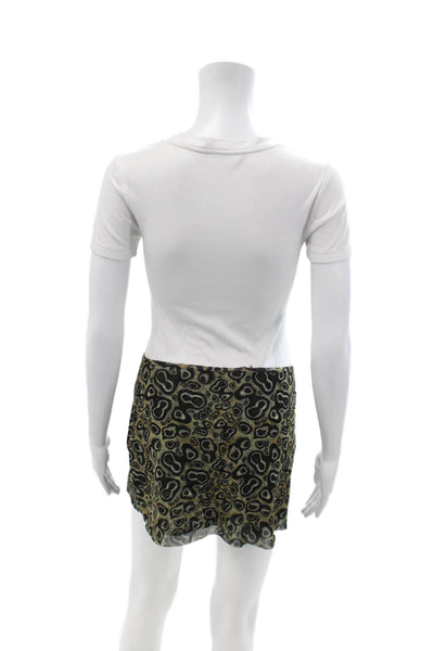 Gonza Womens Black Animal Print Mini Skirt Size S
