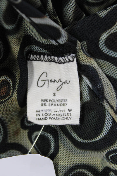 Gonza Womens Black Animal Print Mini Skirt Size S