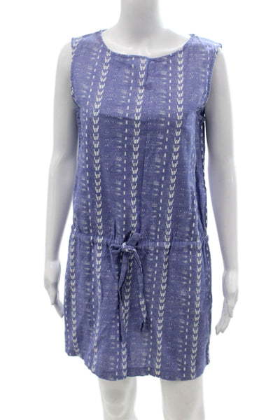 J Crew Women Shift Tank Dress Blue Sleeveless Knee Length Size XS