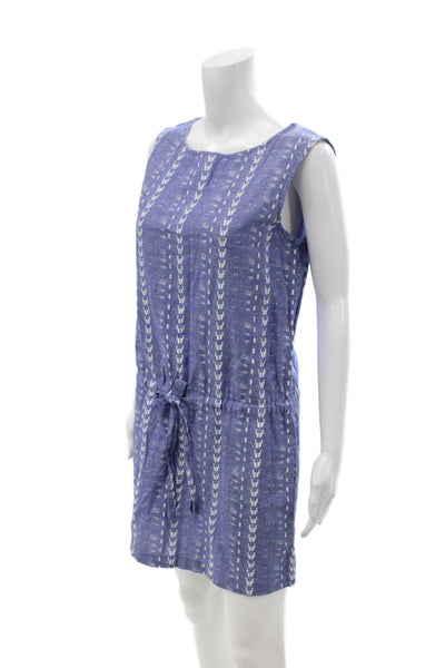 J Crew Women Shift Tank Dress Blue Sleeveless Knee Length Size XS