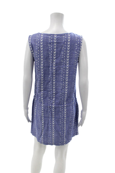 J Crew Women Shift Tank Dress Blue Sleeveless Knee Length Size XS