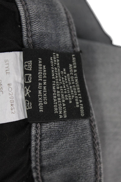 Black Orchid Women Ankle Skinny Gray Jeans High Rise Button Size 26
