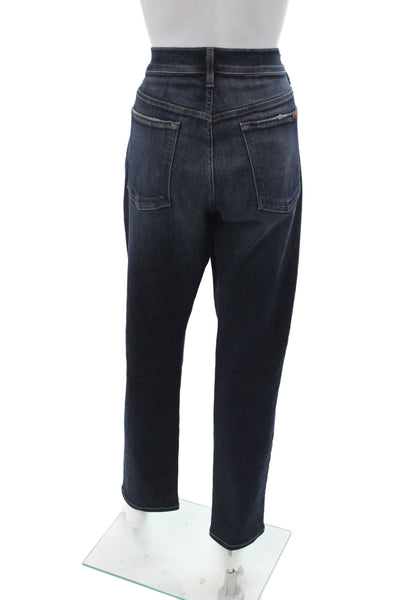 7 For All Mankind Unisex Straight Dark Blue High Rise Jeans Size 33