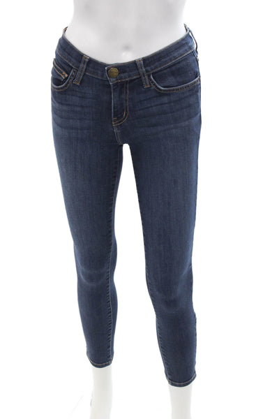 Current/Elliott Women Dark Blue High Rise Ankle Skinny Jeans Size 25