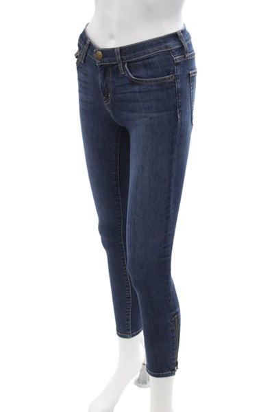 Current/Elliott Women Dark Blue High Rise Ankle Skinny Jeans Size 25