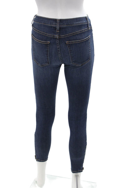 Current/Elliott Women Dark Blue High Rise Ankle Skinny Jeans Size 25