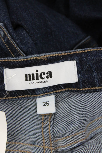 Mica Womens Ankle Cropped Jeans Dark Blue High Rise Size 25