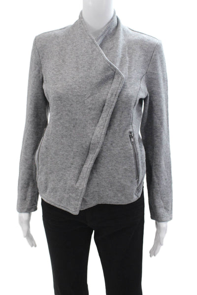 BB Dakota Womens Gray Mock Neck Zip Front Long Sleeve Jacket Size S