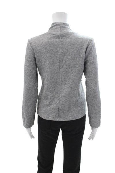BB Dakota Womens Gray Mock Neck Zip Front Long Sleeve Jacket Size S