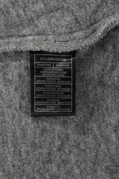 BB Dakota Womens Gray Mock Neck Zip Front Long Sleeve Jacket Size S