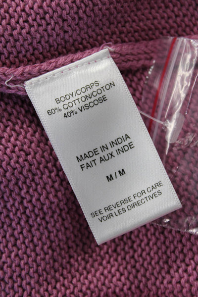 Cami NYC Unisex Cardigan Pink Crew Neck Long Sleeve Cotton Viscose Size M