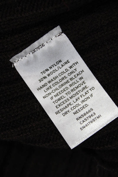Something Navy Unisex Black Striped Cardigan V-Neck Button Long Sleeve Size M