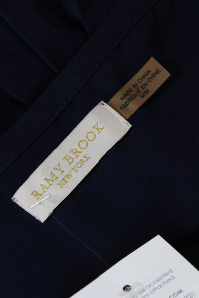 Ramy Brook Womens Dark Blue V Neck Sleeveless Tank 100% Polyester Size M