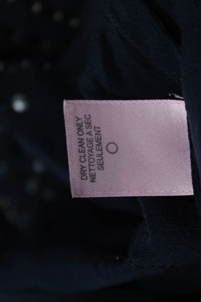 Calypso Saint Barth Women Bohemian Black Silk Short Sleeve Blouse Size M