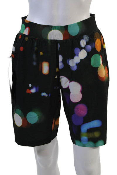 Lululemon Mens Black Graphic Print Zip Shorts Size S