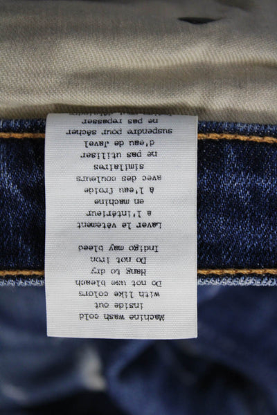 Rag & Bone Jean Unisex Boyfriend Cropped Jeans Dark Blue High Rise Size 31