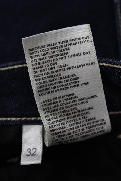 L'Agence Womens Ankle Skinny Jeans Dark Blue High Rise Button Size 32
