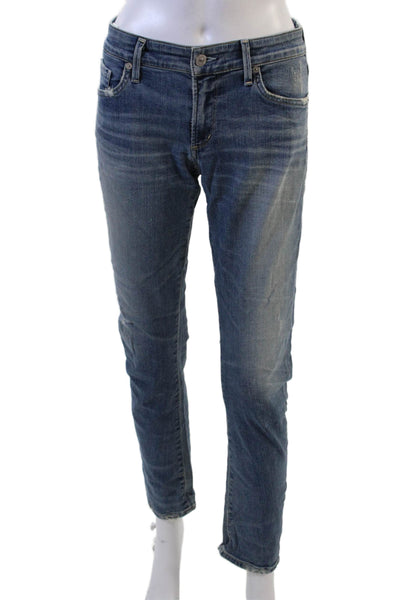 Citizens of Humanity Women High Rise Straight Jeans Blue Size 30