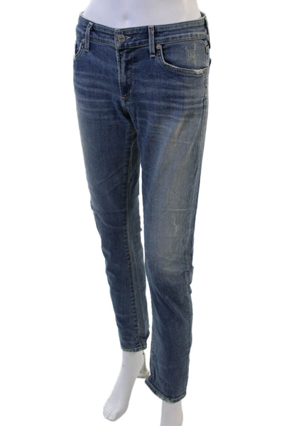 Citizens of Humanity Women High Rise Straight Jeans Blue Size 30