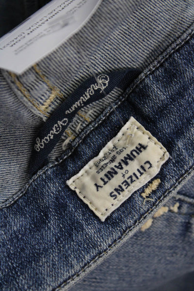Citizens of Humanity Women High Rise Straight Jeans Blue Size 30