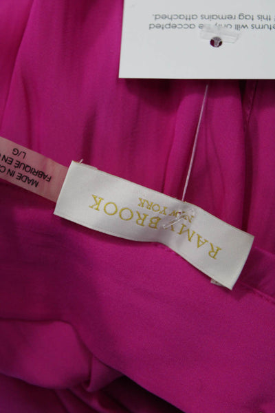 Ramy Brook Womens Pink V Neck Sleeveless Jumpsuit Knee Length Size L