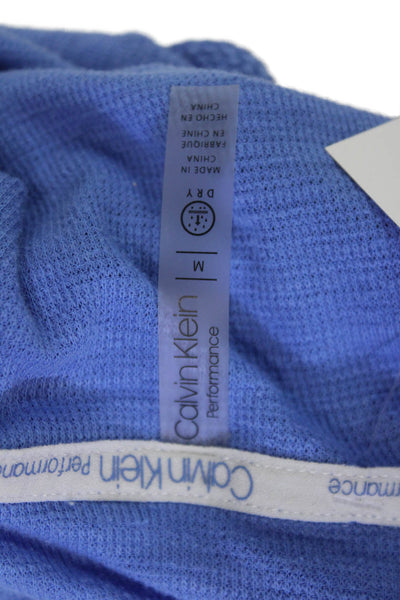 Calvin Klein Women Full Zip Hoodie Blue Drawstring Long Sleeve Size M