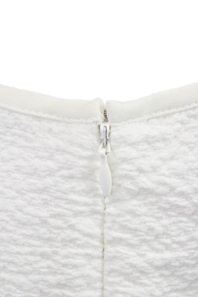 Vince Women Basic Sleeveless White Round Neck Blouse Size 6