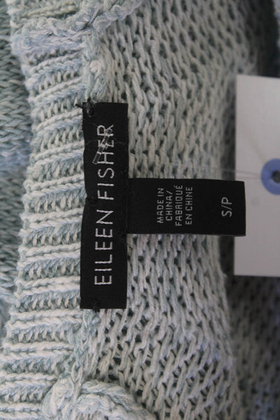 Eileen Fisher Unisex Pullover Sweater Light Blue Crew Neck Long Sleeve Size S