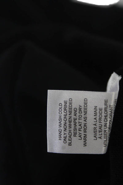 Tahari Womens Pullover Sweater Black Lace Up Long Sleeve Size M