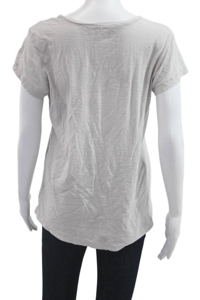 Standard James Perse Women Gray Short Sleeve Cotton Tee Size 3