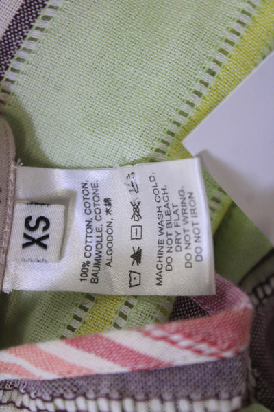 Mara Hoffman Women Camisole Pink Striped V Neck Cotton Size XS