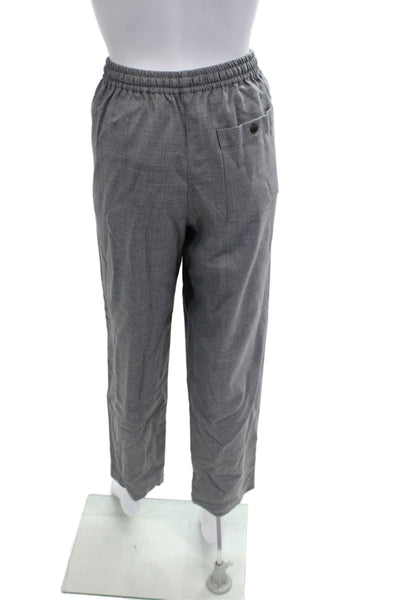 J Crew Unisex Jogger Pants Gray Polyester Button Closure Size 6