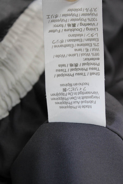 J Crew Unisex Jogger Pants Gray Polyester Button Closure Size 6