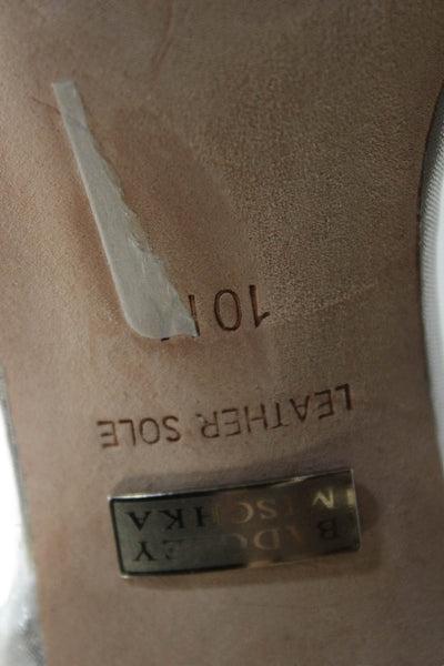 Badgley Mischka Womens Mystery D'Orsay Pumps Silver Size 10 Medium