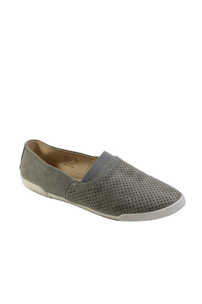 T Tahari Womens Bristol Slide On Flats Grey Size 10