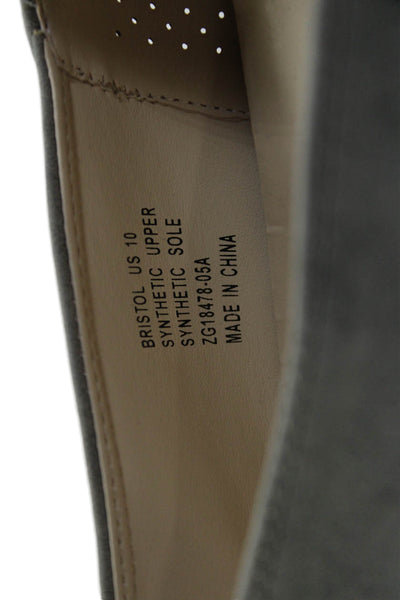 T Tahari Womens Bristol Slide On Flats Grey Size 10