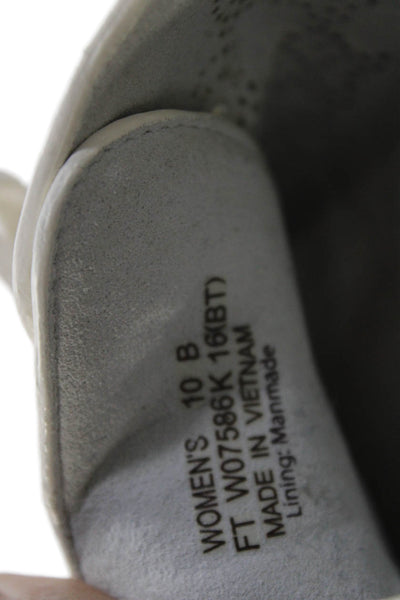 Cole Haan Womens Leather Lasercut Lace Up Low Top Sneakers White Size 10 B